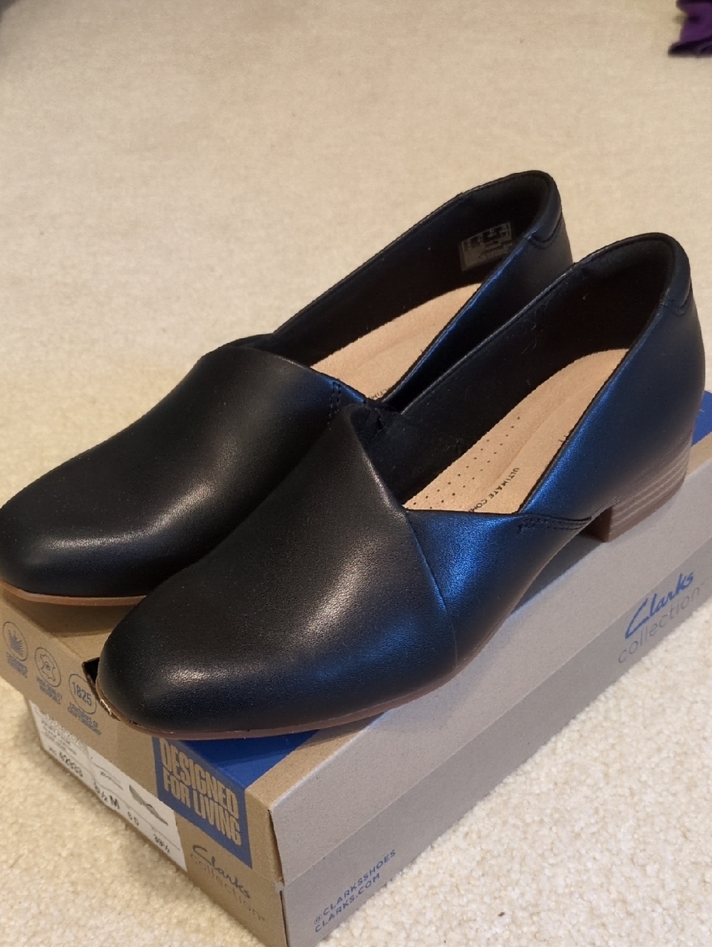 NWT Clarks Juliet Palm Leather Loafers